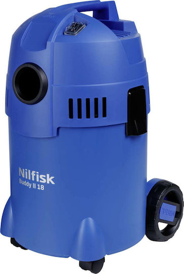 Nilfisk Buddy II 18 Staubsauger Flüssigkeiten / Feststoffe 1200W mit Kunststoff Behälter 18Es