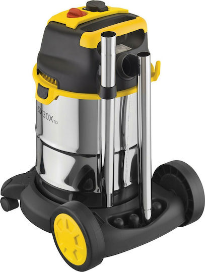 Stanley Vacuum Wet / Dry 1600W with Stainless Bin 30lt