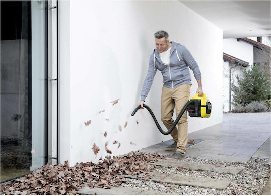 Karcher WD 1 Compact Rechargeable Vacuum Wet / Dry Without Charger and Battery with Plastic Bin 7lt