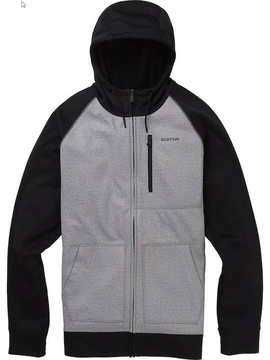 Crown Bonded Sweatshirt mit Kapuze Grau