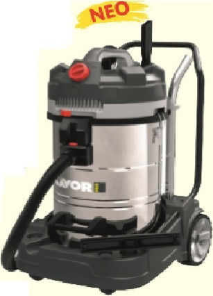 Lavor Dozer 380 IR Nass-Trocken Staubsauger 1200W mit Edelstahl Behälter 80lt Silber