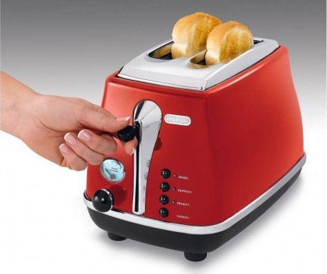 De'Longhi CTO2003.R Toaster 2 Slots 900W Red