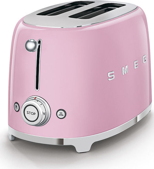 Smeg Toaster 2 Slots 950W Pink