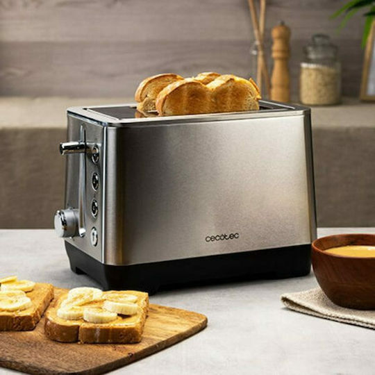 Cecotec BigToast Extra Double Φρυγανιέρα 2 Θέσεων 1000W Inox