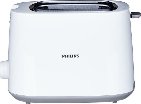 Philips Φρυγανιέρα 2 Θέσεων 830W Λευκή