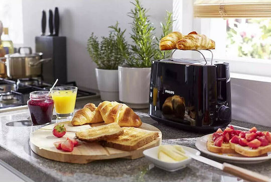 Philips Toaster 2 Schlitze 900W Schwarz