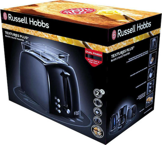 Russell Hobbs Textures Plus Тостер Двуместна 850W Черен