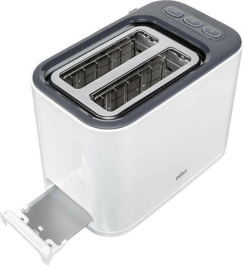 Braun HT3010 Φρυγανιέρα 2 Θέσεων 1000W Λευκή