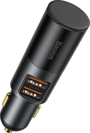 Baseus Share Together Φορτιστής Αυτοκινήτου 120W Γρήγορης Φόρτισης με Θύρες: 2xUSB 1xΑναπτήρα Γκρι Χρώμα
