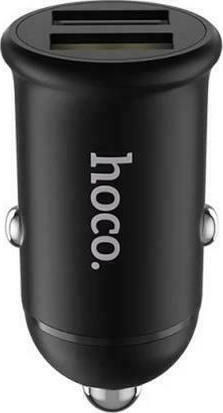 Hoco Z30 Handy-Autoladegerät 3.1A Schnellladen mit 2xUSB-A Schwarz Farbe
