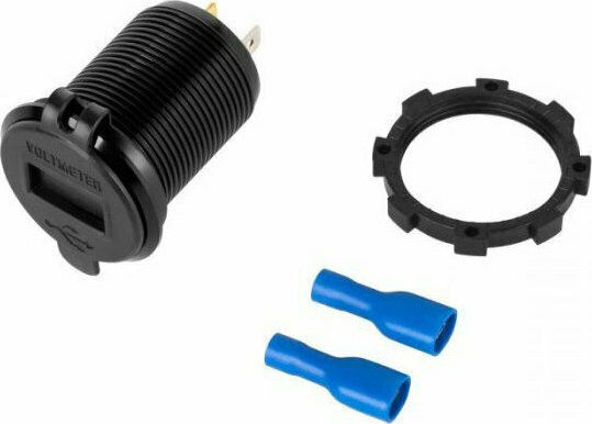 Peiying Auto-Ladegerät mit Anschlüssen: 2xUSB und Voltmeter Schwarz Farbe