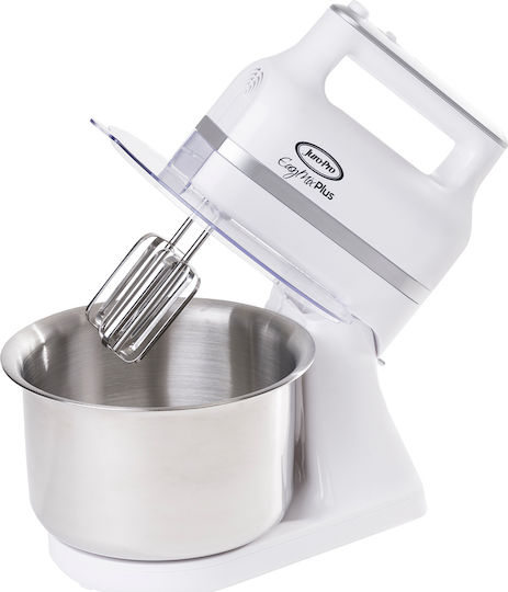 Juro-Pro Easy Mix Plus Μίξερ με Inox Κάδο 3.5lt Λευκό 400W