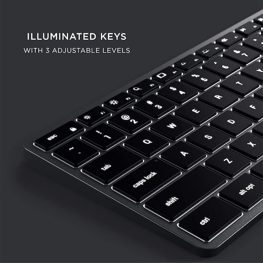 Satechi Slim W3 Wired Πληκτρολόγιο Αγγλικό US Συμβατό με Mac Γκρι