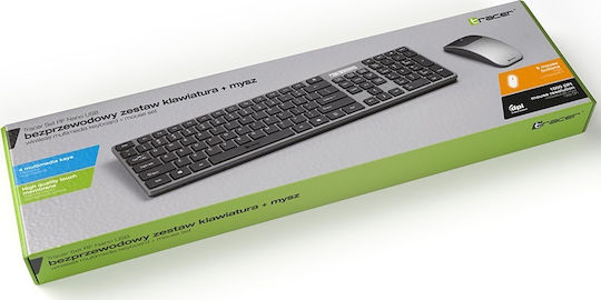 Tracer SET RF Nano USB Fără fir Set tastatură și mouse Engleză US