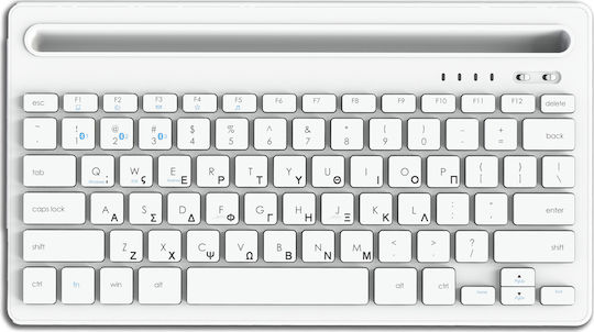 Lamtech LAM022117 Fără fir Bluetooth Doar tastatura pentru Tabletă Greacă Alb