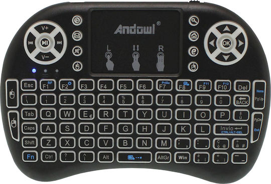 Andowl Q-K03 Kabellos Tastatur mit Touchpad Englisch US