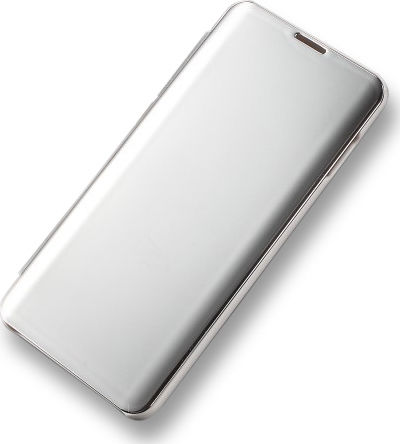 Hurtel Clear View Book Plastic Silver (Galaxy S10)