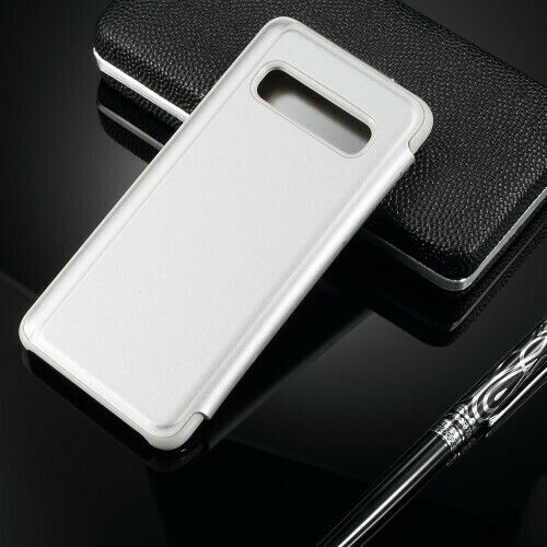 Hurtel Clear View Book Plastic Silver (Galaxy S10)