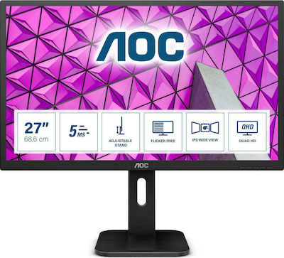 AOC Q27P1 IPS Monitor 27" QHD 2560x1440 mit Reaktionszeit 5ms GTG