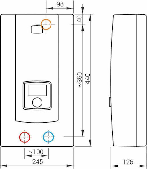 Kospel KDE5 Επιτοίχιος Inverter Ταχυθερμοσίφωνας Κεντρικός Τριφασικός 15kW