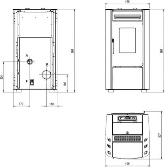 La Nordica Ketty Evo Pelletofen Lufttherm 6.5kW
