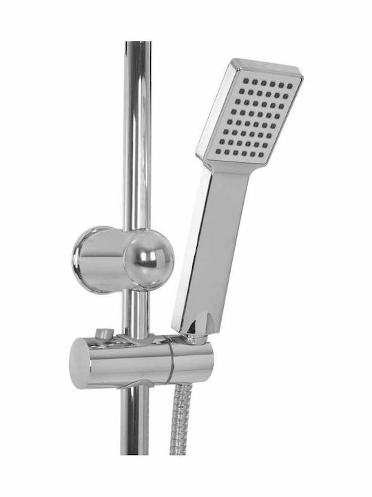 vidaXL Coloană de duș fără Baterie 95cm Argintiu