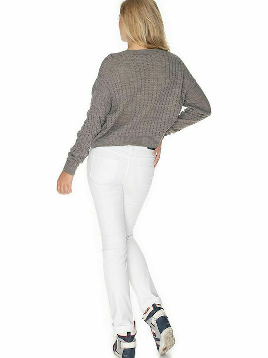 PeeKaBoo 70022 Women's Long Sleeve Sweater Cappuccino 134600