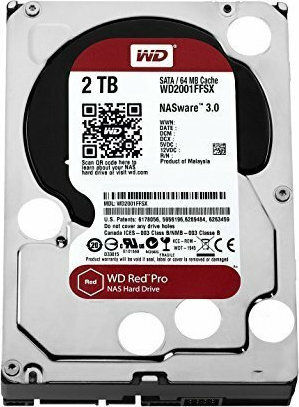 Western Digital Red Pro 2000ГБ Хард диск Σκληρи дискове 3.5" SATA III 7200обороти в минута с 64МБ Кеш за NAS WD2002FFSX