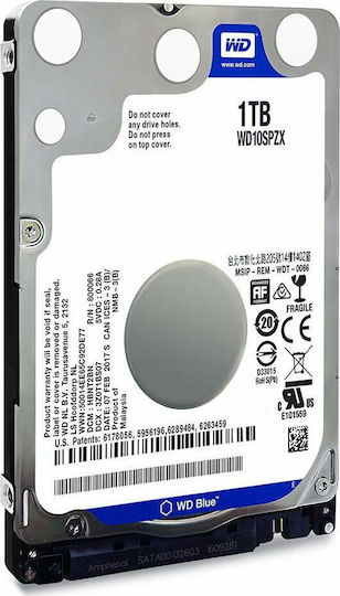Western Digital Blue 1TB HDD Hard Drive 2.5" SATA III 5400rpm with 128MB Cache for Laptop / Desktop / PS4 WD10SPZX