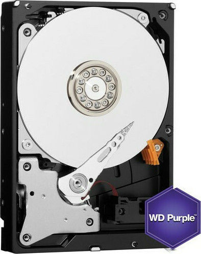 Western Digital Purple 2TB HDD Σκληρός Δίσκος 3.5" SATA III 5400rpm με 64MB Cache για Καταγραφικό WD20PURZ