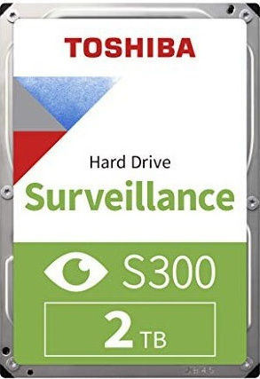 Toshiba S300 Surveillance 2TB HDD Hard Drive 3.5" SATA III 5400rpm with 128MB Cache for Recorder HDWT720UZSVA