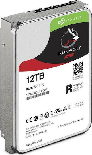 Seagate IronWolf Pro 12TB HDD Hard Drive 3.5" SATA III 7200rpm with 256MB Cache for NAS ST12000NE0008