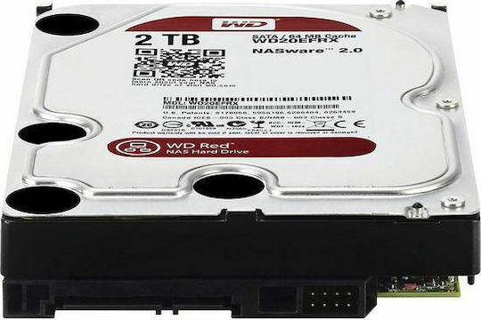 Western Digital Red 2TB HDD Σκληρός Δίσκος 3.5" SATA III 5400rpm με 256MB Cache για NAS WD20EFAX