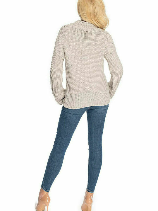 PeeKaBoo 70032 Women's Long Sleeve Sweater Beige 146918