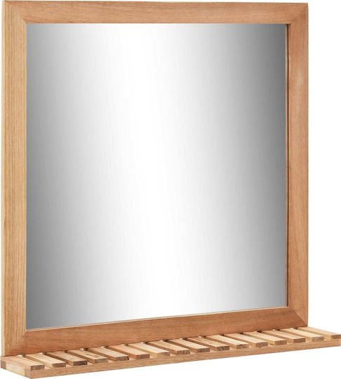 vidaXL Countertop without Sink L66xW29xH62cm with Mirror Walnut