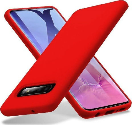 Hurtel Back Cover Σιλικόνης Κόκκινο (Galaxy S10+)