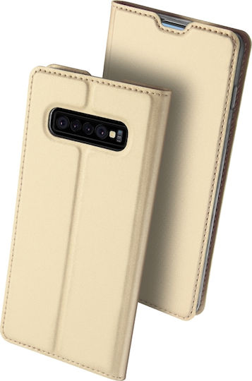 Dux Ducis Skin Pro Book Δερματίνης Χρυσό (Galaxy S10)