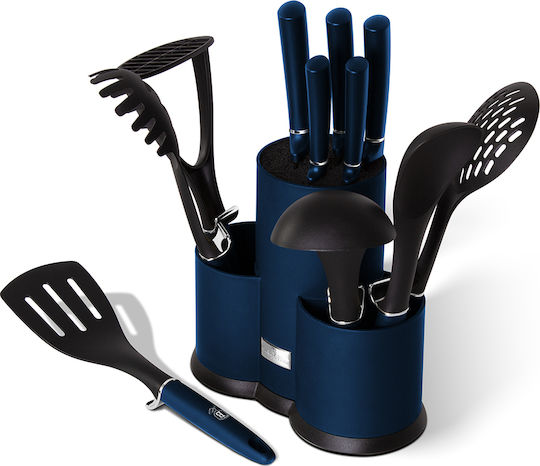 Berlinger Haus Set Oțel inoxidabil de Gătit cu Suport 12buc Albastru Metallic Line