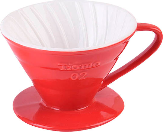Tiamo V02 Coffee Dripper Κεραμικό Κόκκινο