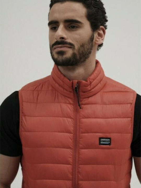 Sleeveless Winter Jacket Puffer Burnt Orange