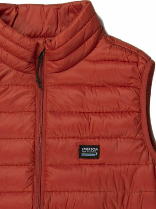 Sleeveless Winter Jacket Puffer Burnt Orange