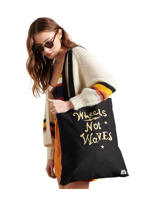 Superdry Elsie Canvas Graphic Βαμβακερή Τσάντα για Ψώνια