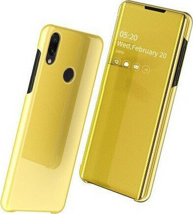 Hurtel Clear View Book Πλαστικό Χρυσό (Redmi Note 7 / 7 Pro)