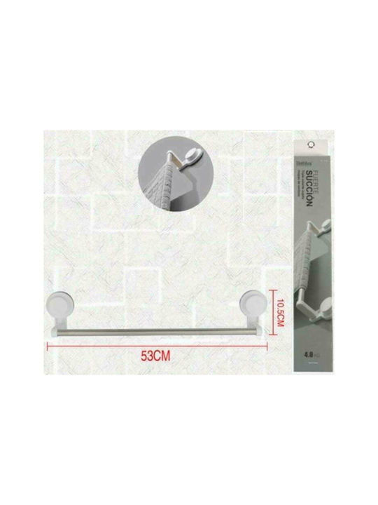 Bathlux 30128 Single Wall-Mounted Bathroom Rail ​53x10.5cm Silver