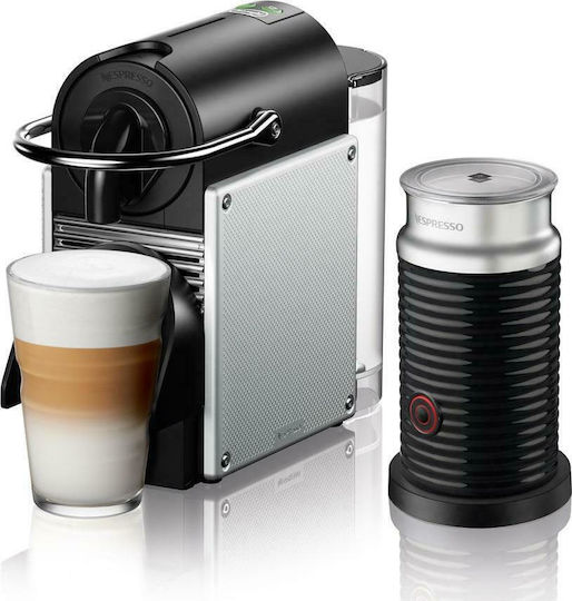 De'Longhi Pixie EN124 Pod Coffee Machine Nespresso Pressure 19bar Silver