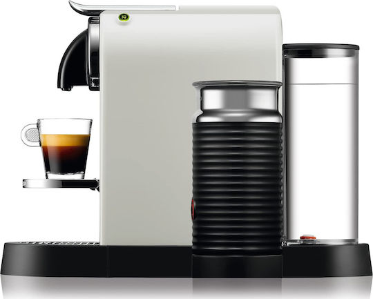 De'Longhi Citiz & Milk Pod Coffee Machine Nespresso Pressure 19bar with Milk Frother White