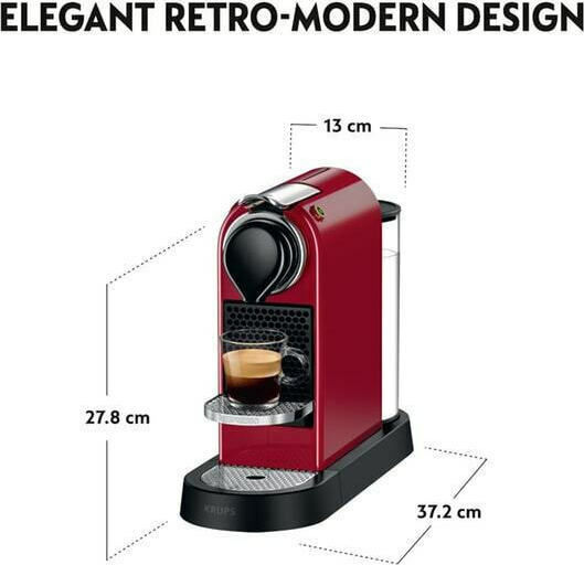 Krups Citiz Καφετιέρα για Κάψουλες Nespresso Πίεσης 19bar Red
