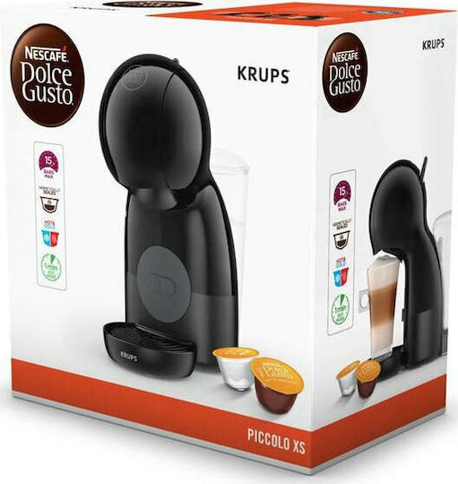 Krups Piccolo XS Pod Coffee Machine Dolce Gusto Pressure 15bar Black