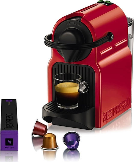 Krups Inissia Καφετιέρα για Κάψουλες Nespresso Πίεσης 19bar Red