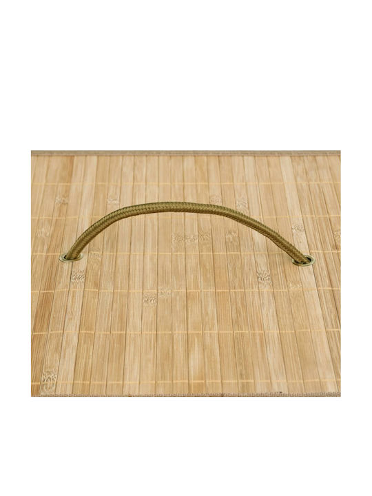 vidaXL Collapsible Bamboo Laundry Basket 100L with Lid 52x32x62.5cm Beige 100L